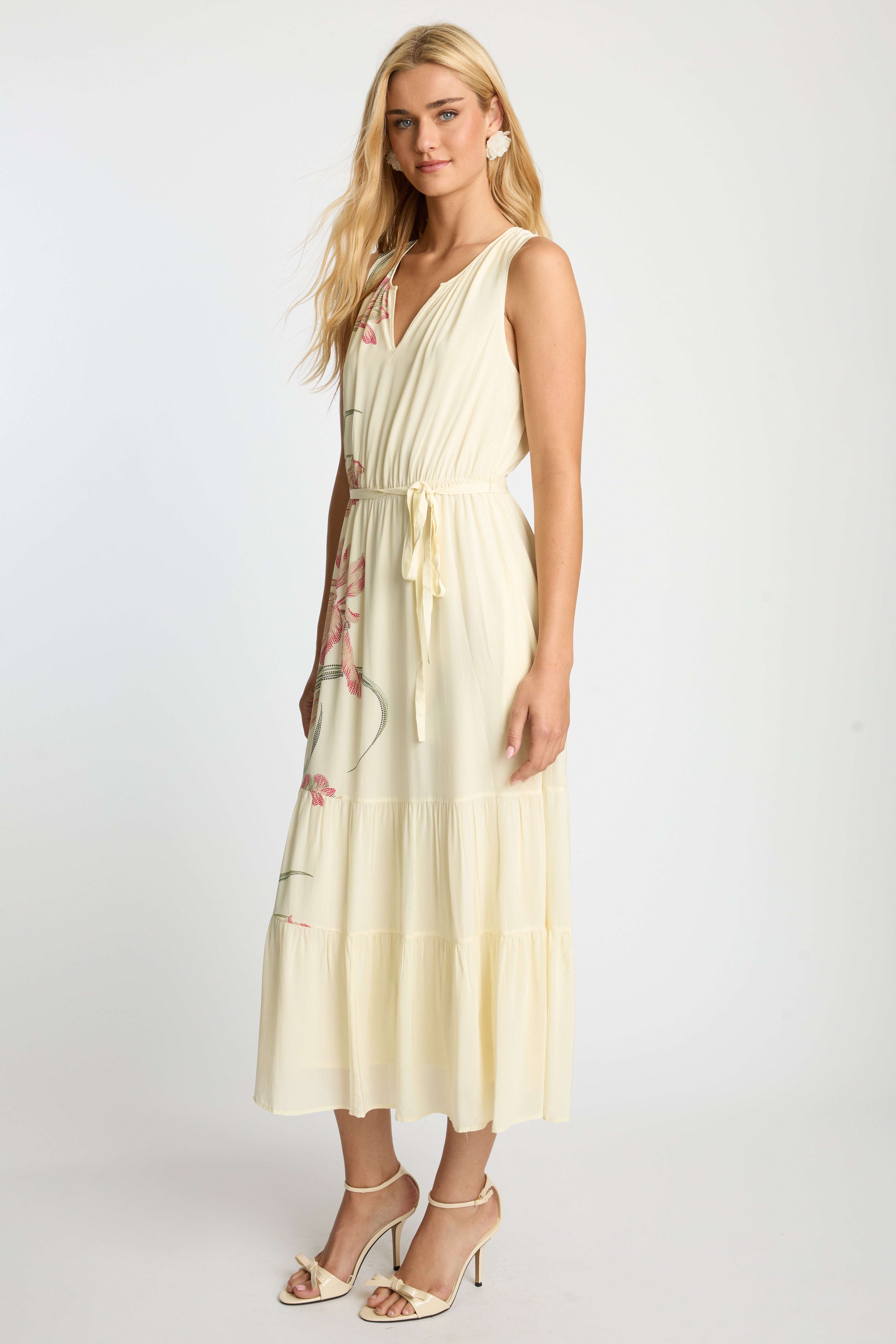 Carol Dress in Stippled Iris