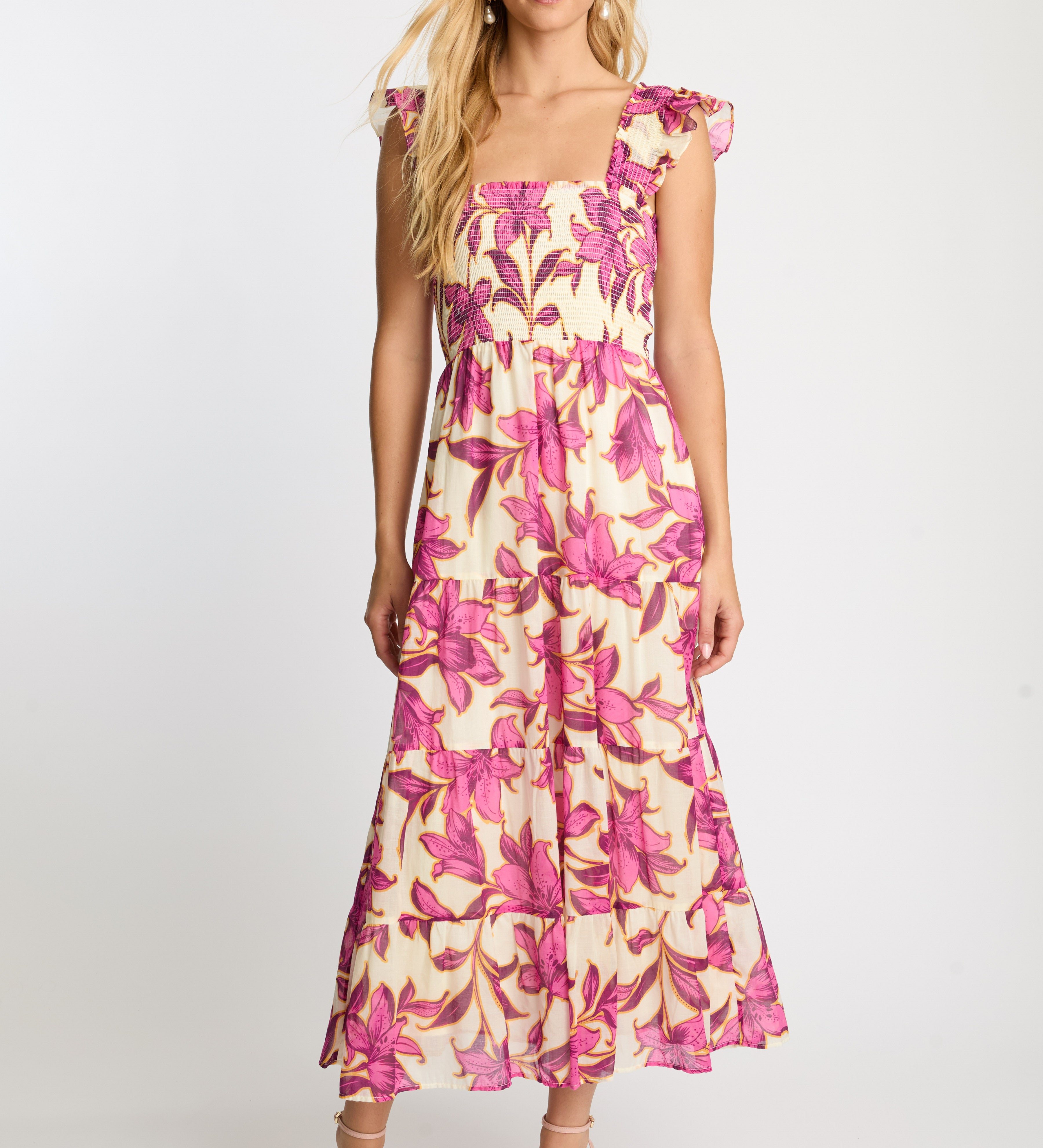 Heidi Maxi in Fuchsia Floret