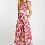 Heidi Maxi in Fuchsia Floret