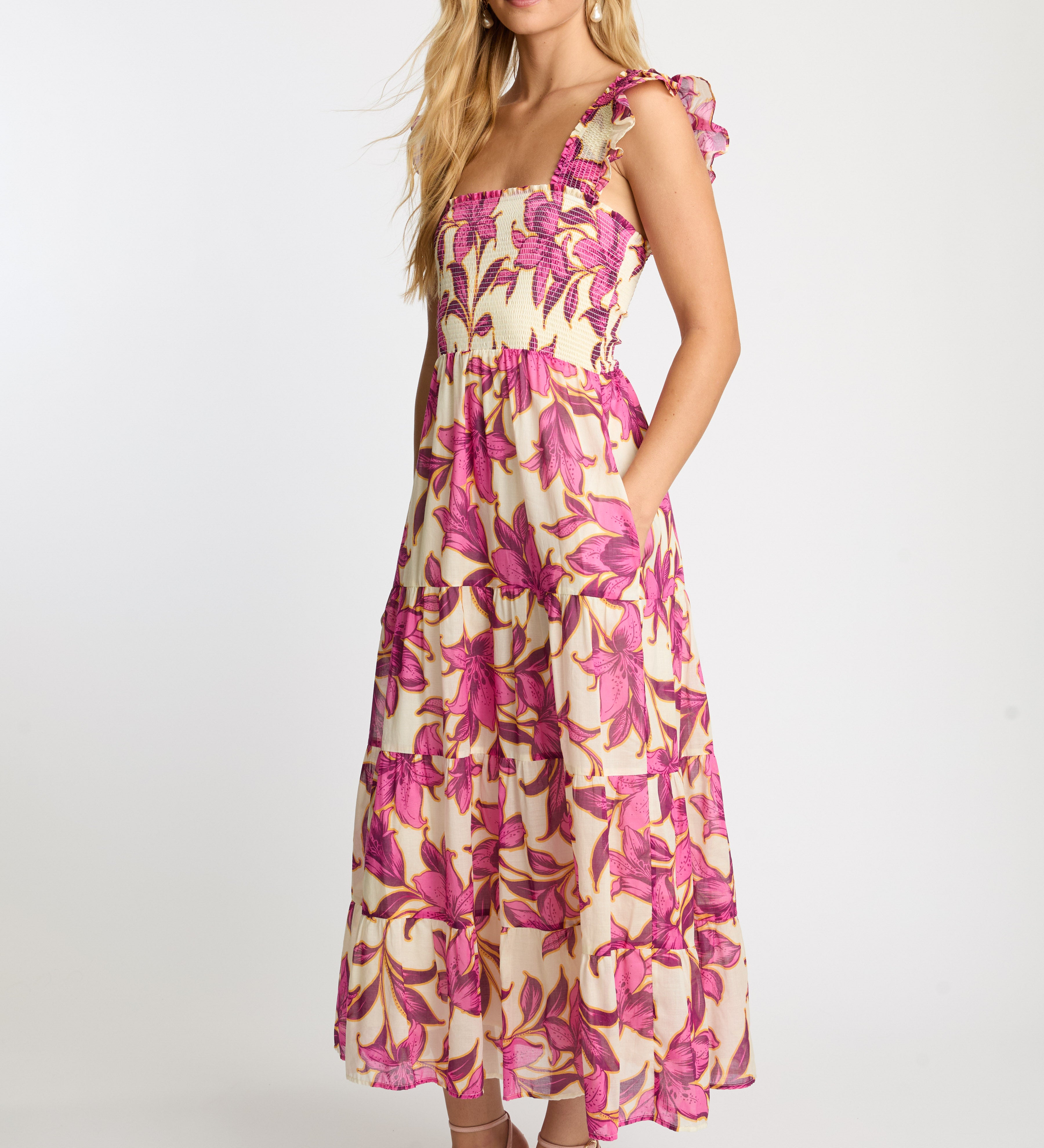 Heidi Maxi in Fuchsia Floret