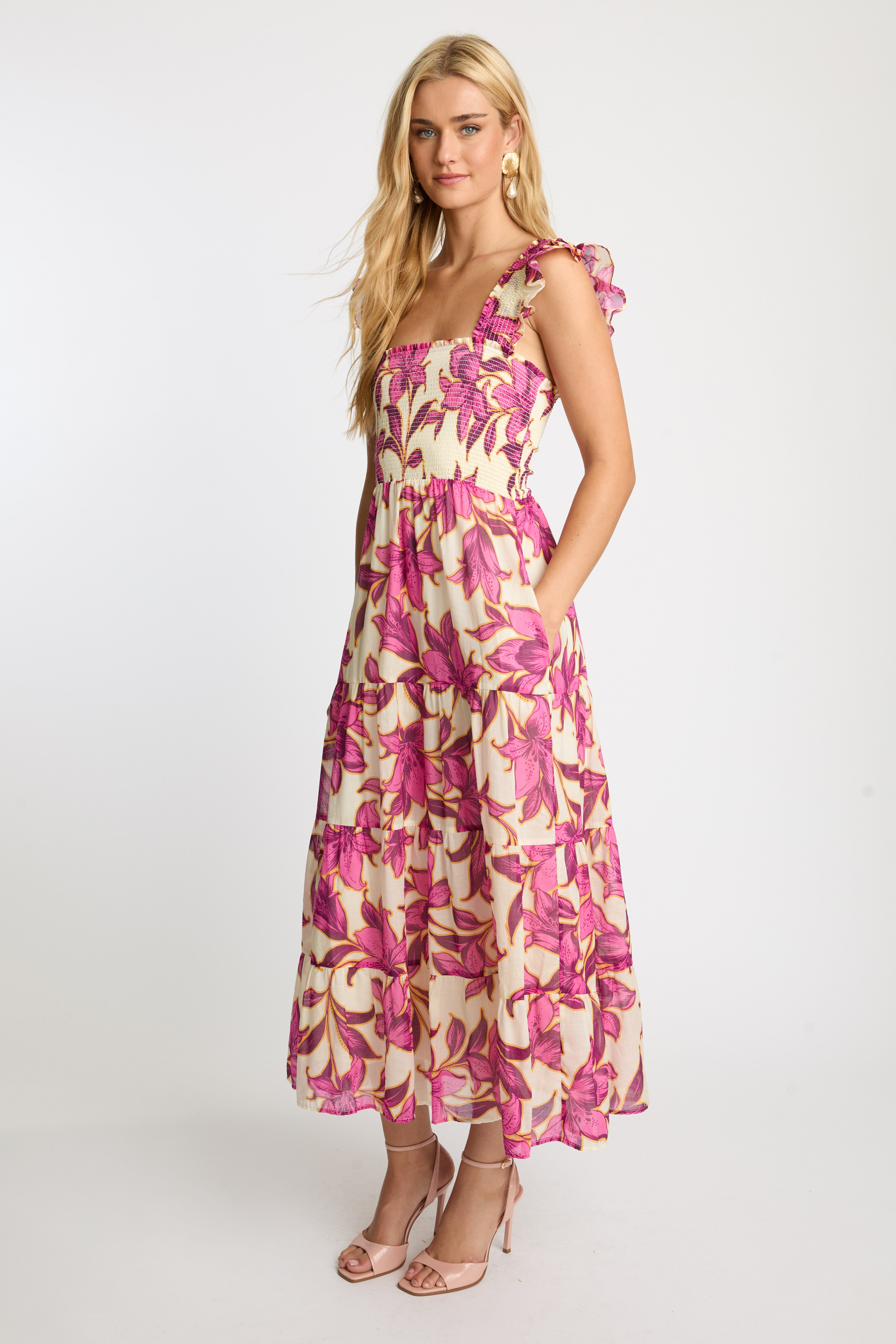 Heidi Maxi in Fuchsia Floret