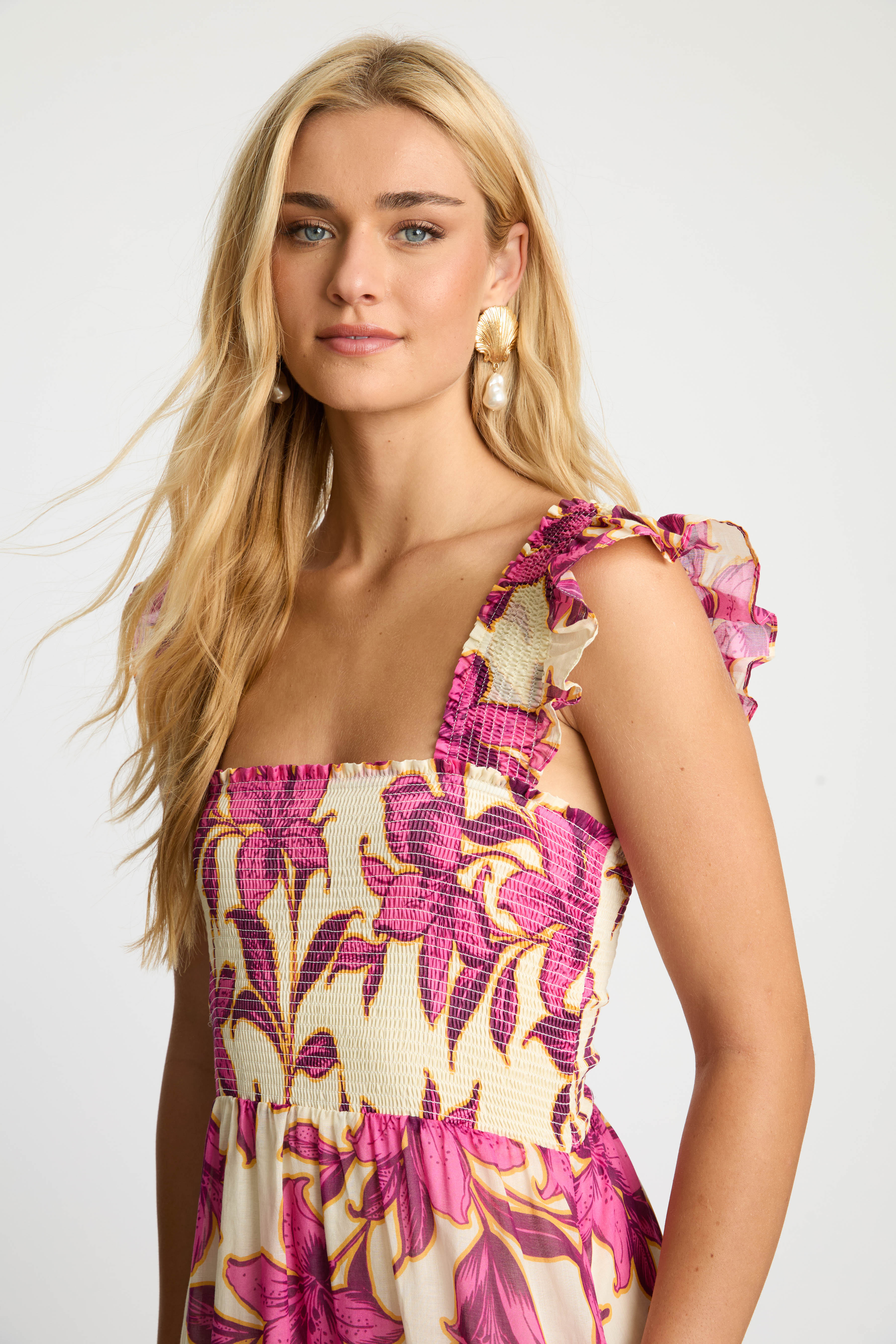 Heidi Maxi in Fuchsia Floret