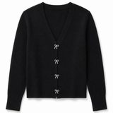 Mickey Black with Bow Cardigan