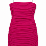 Liv Raspberry Mesh Cut Out Dress