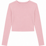 Bea Ballet Pink Ribbed Long Sleeve Tee