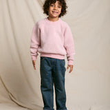 PK100 - kids ziggy - inside out fleece long sleeve shrunken crewneck sweatshirt - Mommy + Me