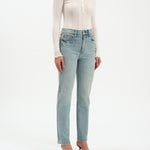 SMARTY PANTS HIGH RISE SLIM STRAIGHT