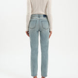 SMARTY PANTS HIGH RISE SLIM STRAIGHT