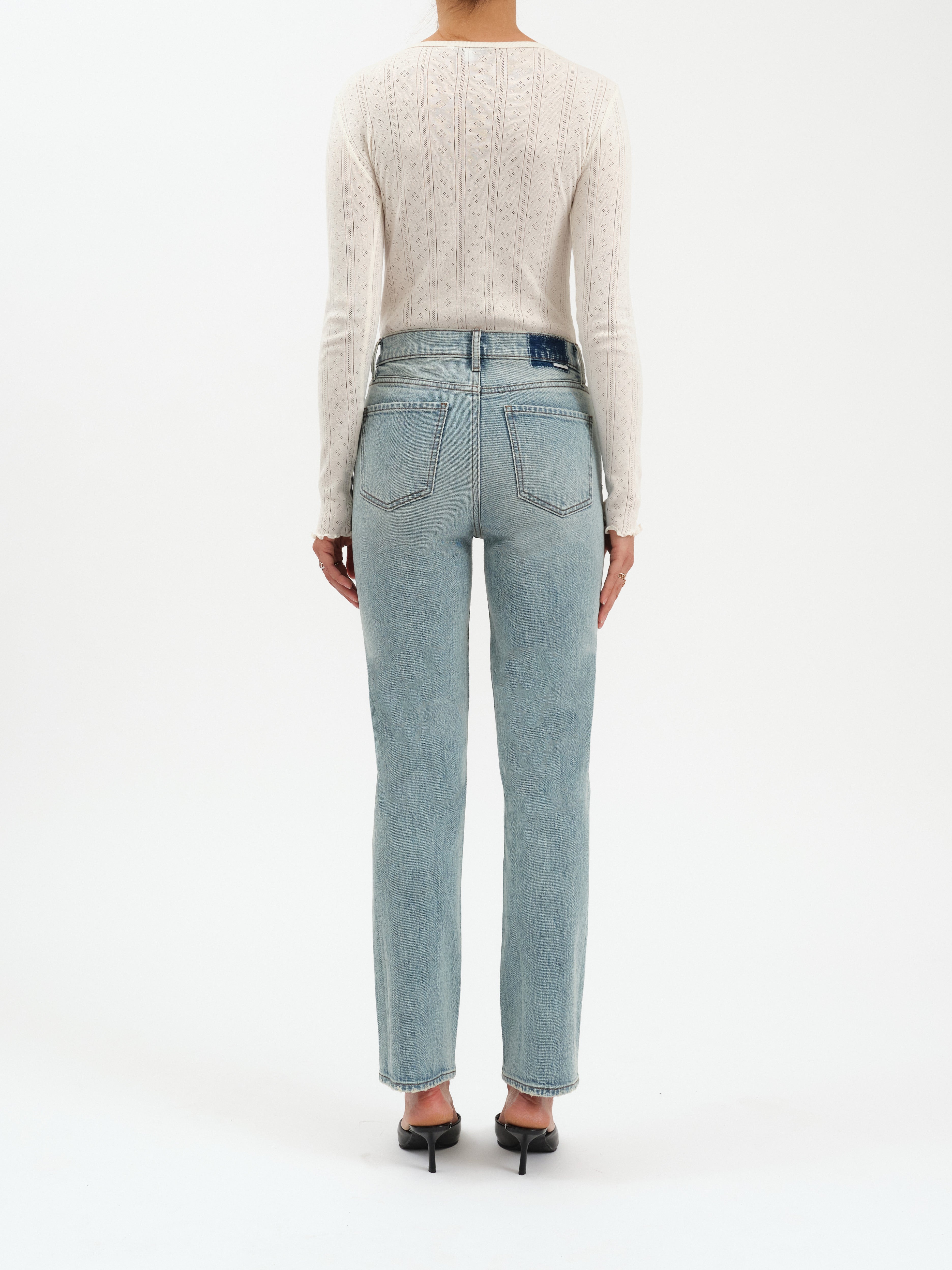 SMARTY PANTS HIGH RISE SLIM STRAIGHT