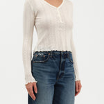 BUNNY EVERYDAY DAZE V-NECK L/S POINTELLE HENLEY