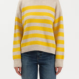 YELLOW CREAM STRIPE
