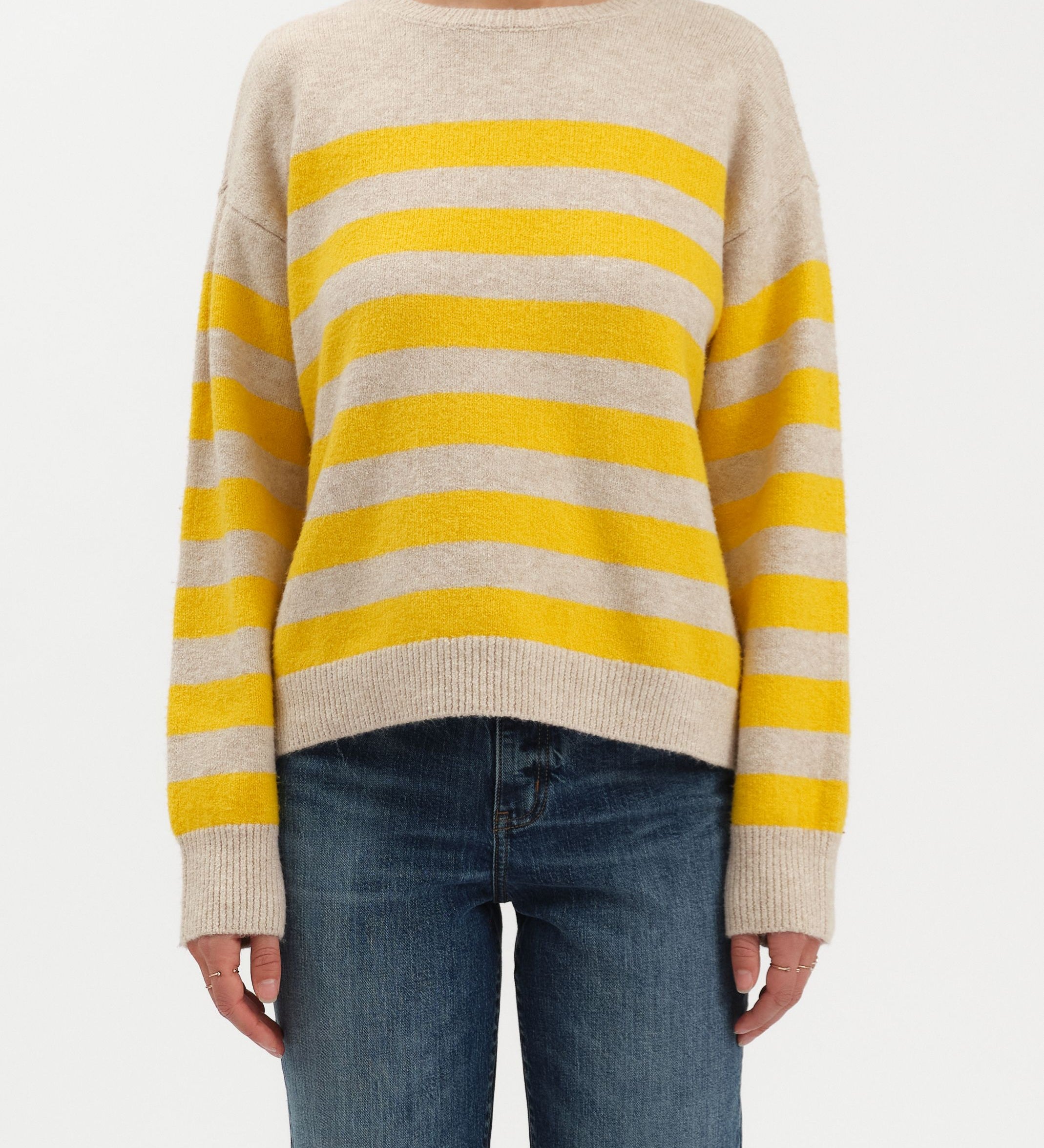 YELLOW CREAM STRIPE