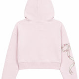DYLAN BOW APPLIQUE ZIP HOODIE