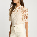 Elaine Reversible Top in Cream
