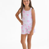 Flowers by Zoe White Pink Bow Tank Top
