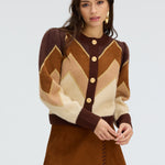 FUZZY CHEVRON SWEATER