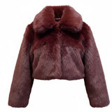 Wine Tasting Faux Fur Jacket