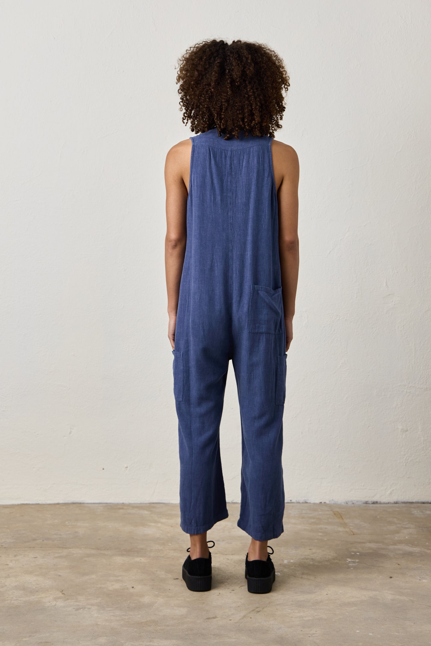 SILVA LINEN BLEND CANVAS ROMPER