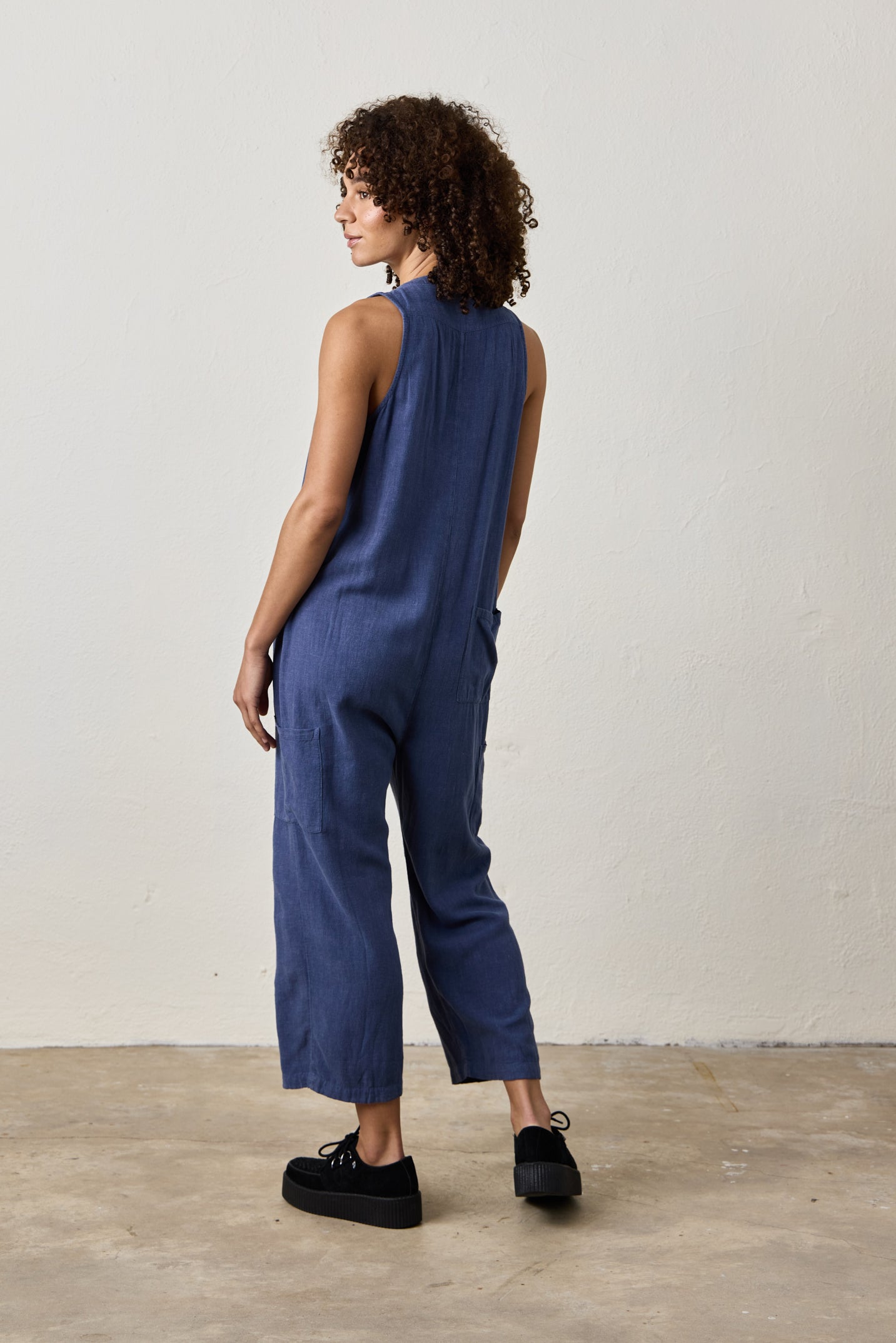 SILVA LINEN BLEND CANVAS ROMPER