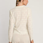 Cierra Top in White / Nude Lace