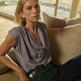 Nation LTD Geni Top in Sliver Sea