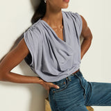 Nation LTD Geni Top in Sliver Sea