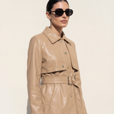 Gold Grommet Jacket Tan