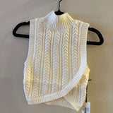 Tenly Sleeveless Cable Sweater in Ecru