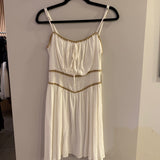 Vintage Havana White Mini Dress with Whip Stitch
