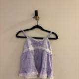 Flowers By Zoe Lavender Lace Trim Top