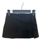 BLACK GABARDINE SKORT