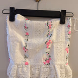 Off White Woven Tube Top