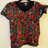 Flowers by Zoe Black - Red Floral Top