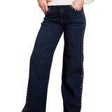 Tractr Stud Side Seam Wide Leg