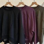 VIERRA OVERSIZE SHERPA FLEECE RAGLAN SWEATSHIRT