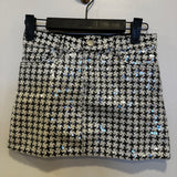 Houndstooth Sequin Tween Skirt