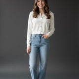 Gold Rush Sylvie Bow Cardigan in White