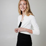 Gold Rush Sylvie Bow Cardigan in White