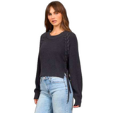 SWEATER W/ BRAIDED DETAIL