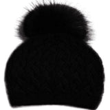 preneLOVE Emma Cable Beanie with real fur pom
