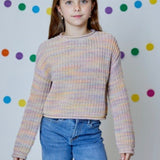 Design History Girls Rainbow Combo Sweater