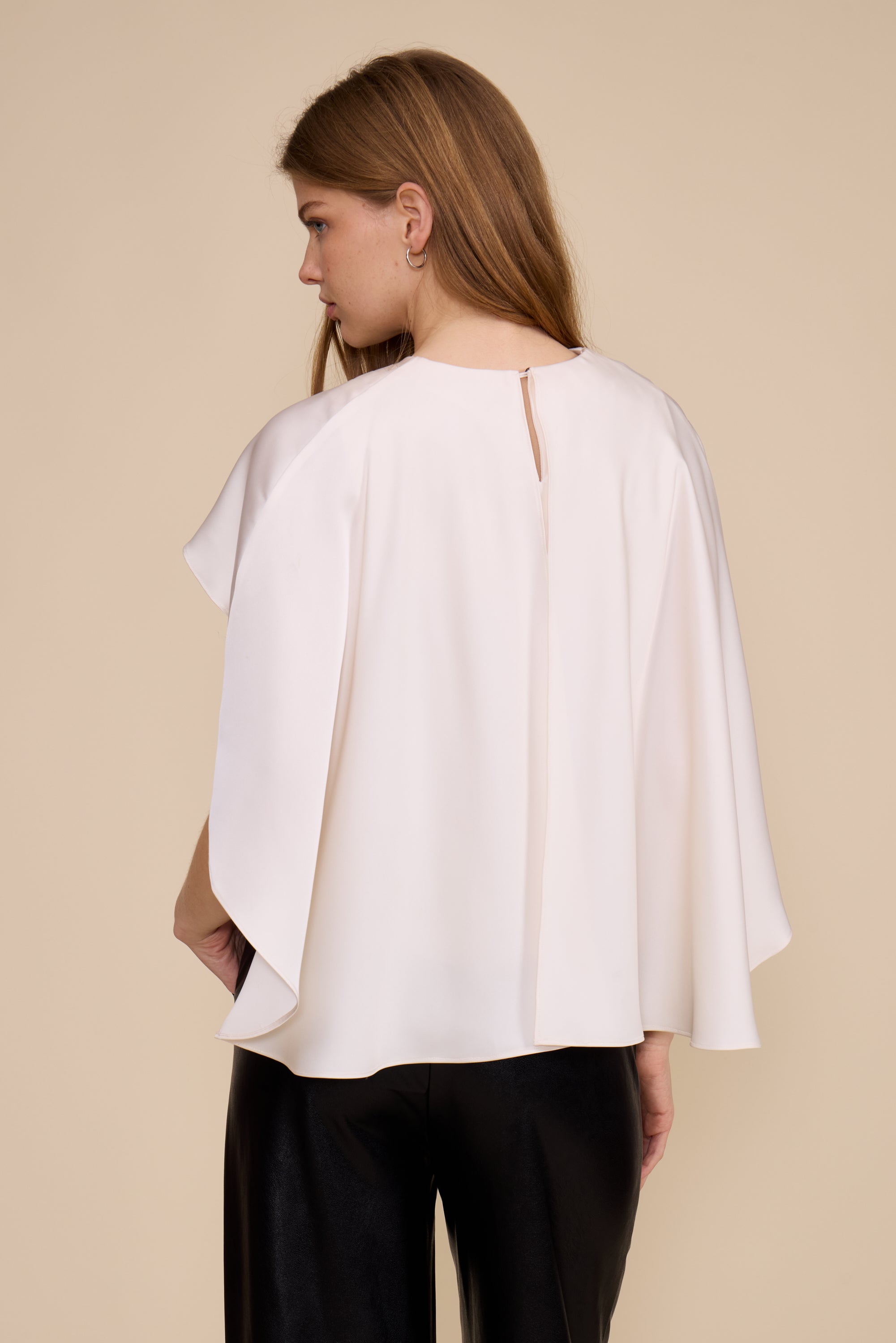 T5813 FIONA CAPE SATIN TOP