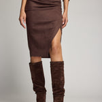 GINA VEGAN SUEDE SKIRT
