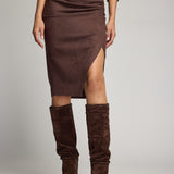 GINA VEGAN SUEDE SKIRT