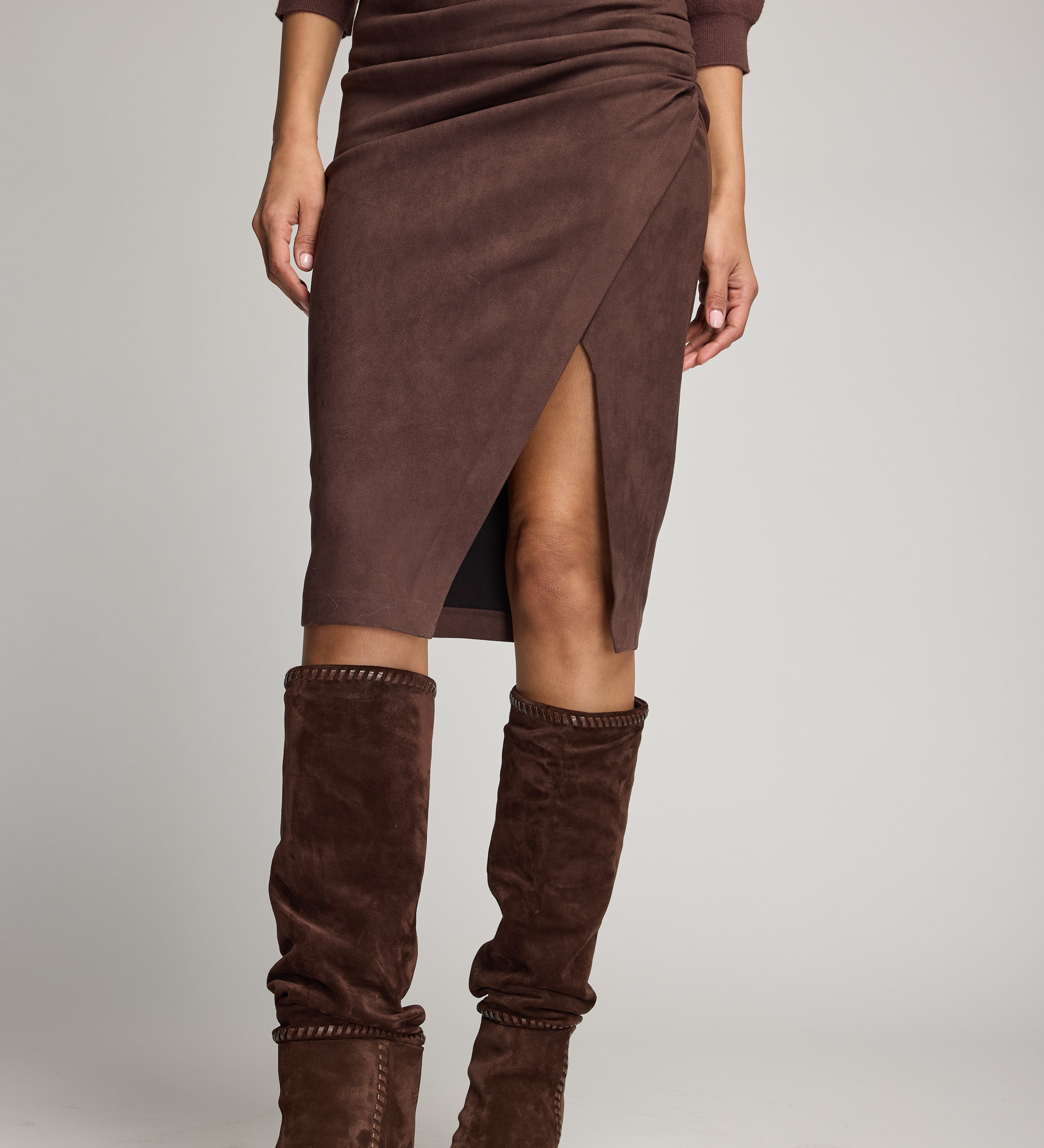 GINA VEGAN SUEDE SKIRT