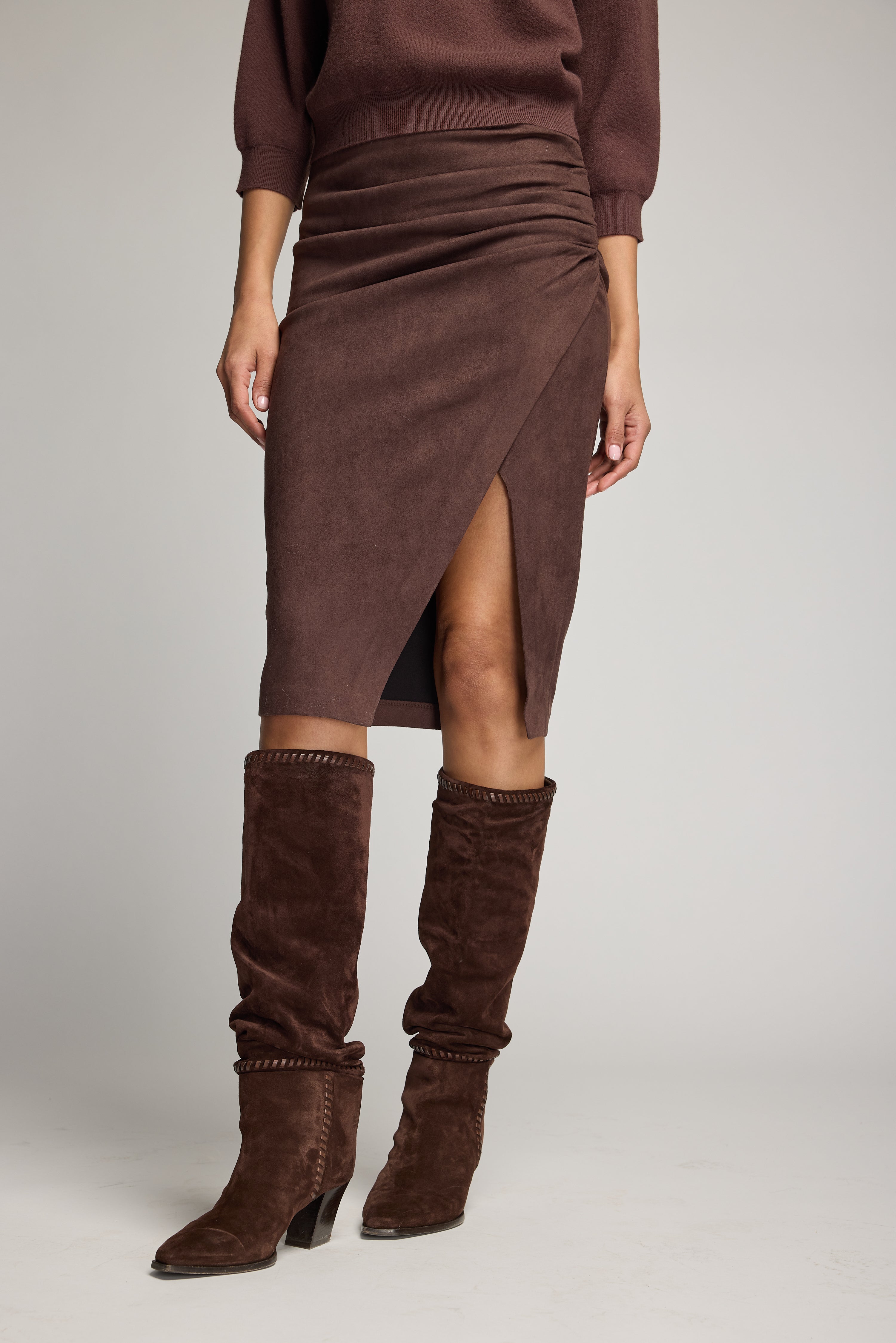 GINA VEGAN SUEDE SKIRT