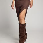 GINA VEGAN SUEDE SKIRT