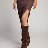 GINA VEGAN SUEDE SKIRT