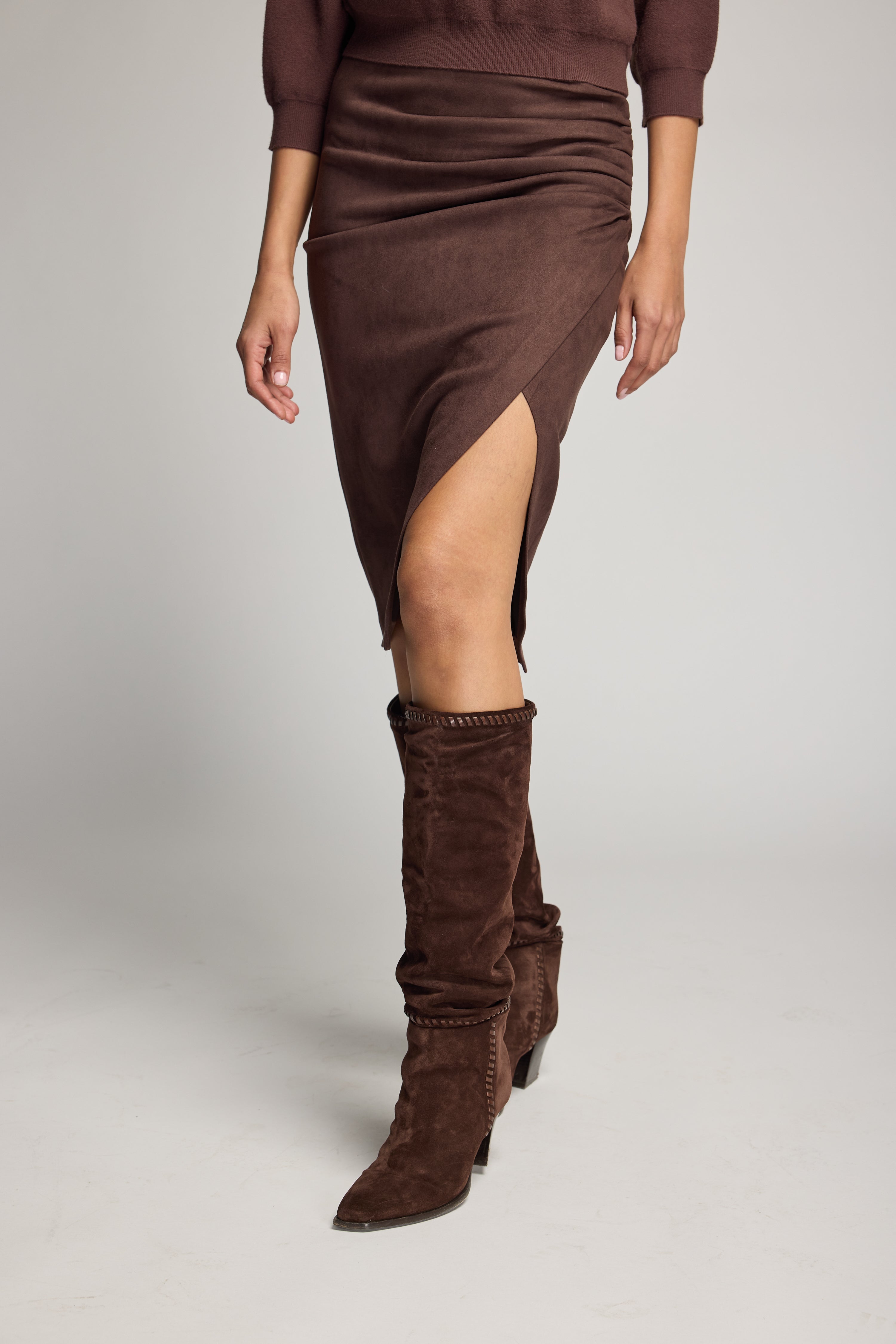 GINA VEGAN SUEDE SKIRT