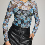 VIVI FLORAL MESH TOP